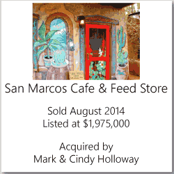 A Santa Fe Restaurant and Feed store business sold by Sam Goldenberg & Associates
